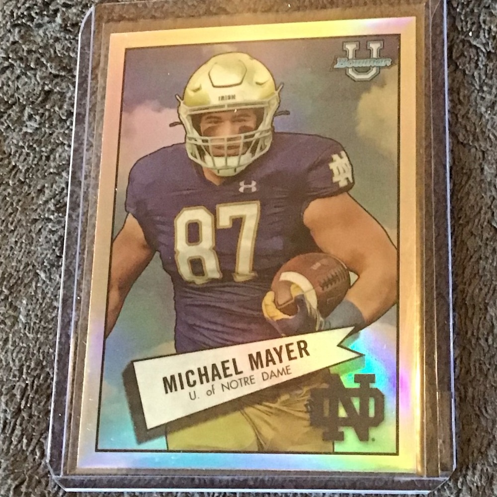 Michael Mayer 2022 Topps Bowman Chrome University-Norte Dame throwback r… - Picture 3 of 3